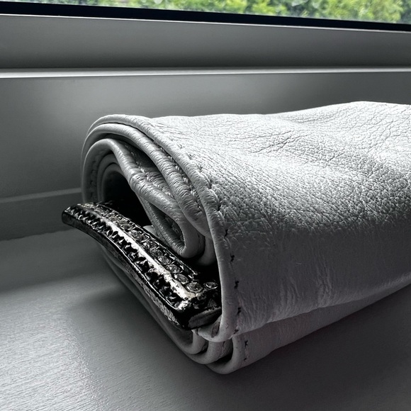 ZARA- Leather white belt with jewels - Picture 4 of 10